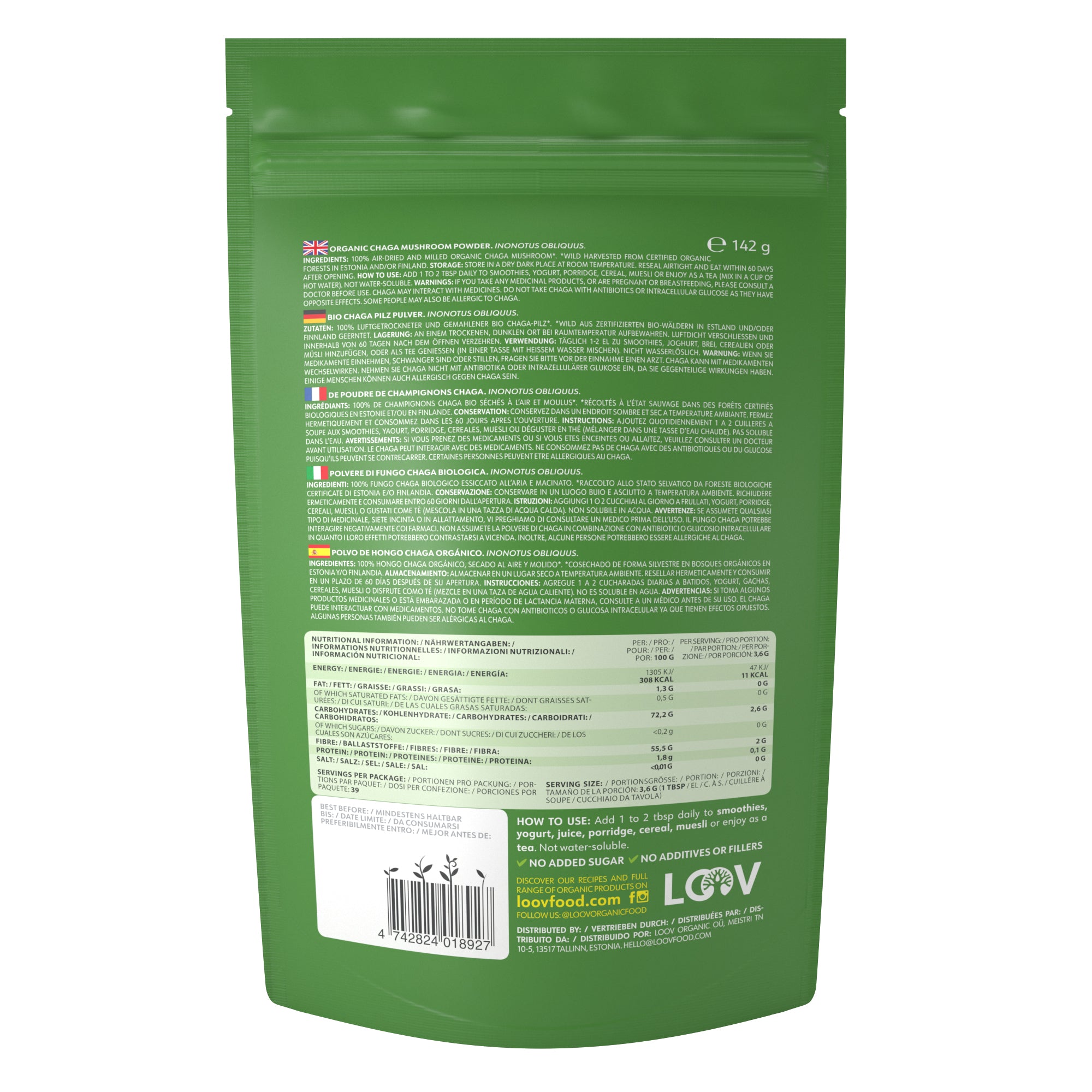 Cogumelo Chaga - Chaga Mushroom - 142g